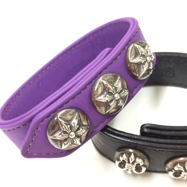 Chrome hearts leather bracelet outlet