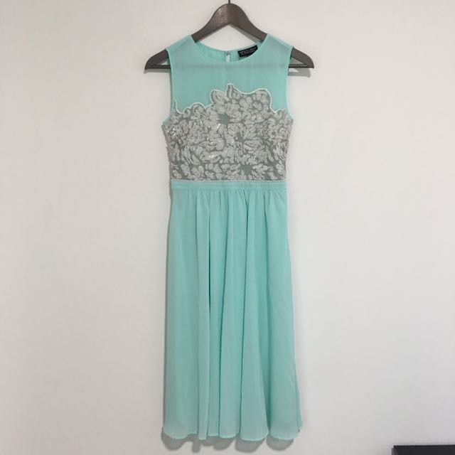 warehouse mint green dress