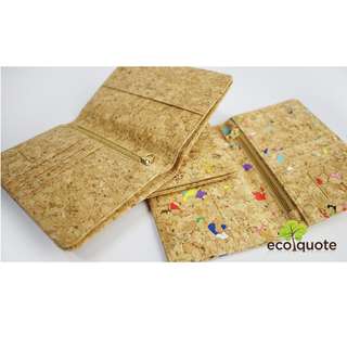 EcoQuote Passport Holder Deluxe Handmade Cork Material