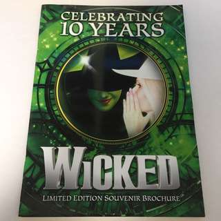 WICKED London 10th Anniversary Souvenir Brochure