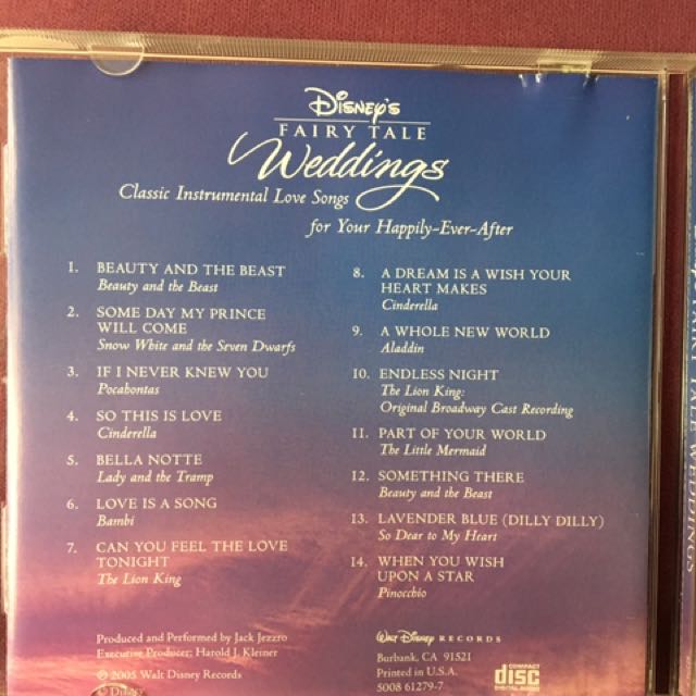 Disney S Fairy Tale Weddings Cd Music Media Cd S Dvd S