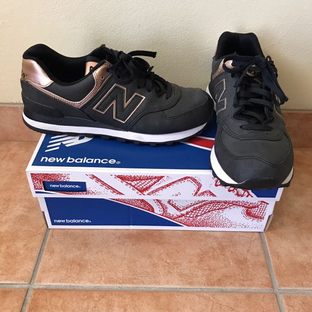 new balance womens black and rose gold