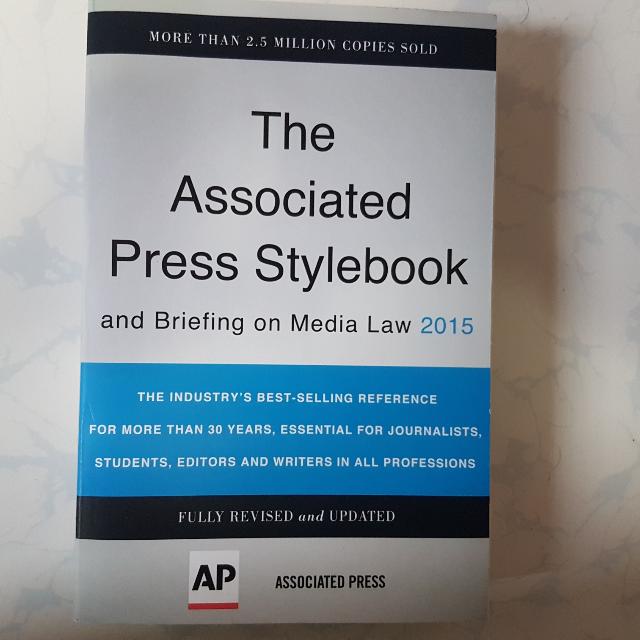 The Associated Press Stylebook And Briefing On Media Law 2015