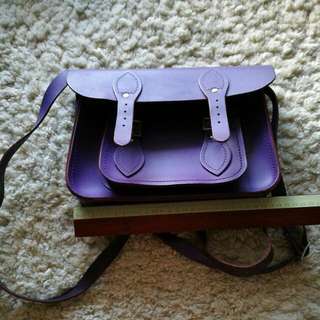 Cambridge Satchel Company Purple Satchel Leather