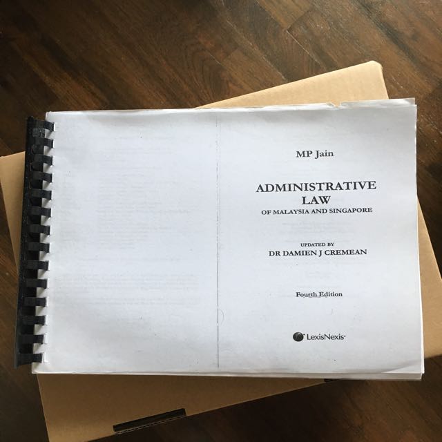 Administrative Law Of Malaysia And Singapore Books Stationery Textbooks On Carousell