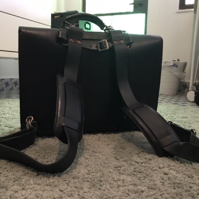 Black Satchel Page 4 way briefcase Men s Fashion Bags