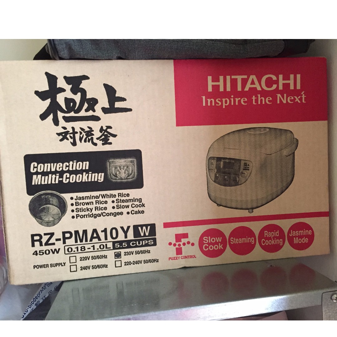 BNIB Hitachi Rice Cooker RZPMA10Y, TV & Home Appliances, Kitchen