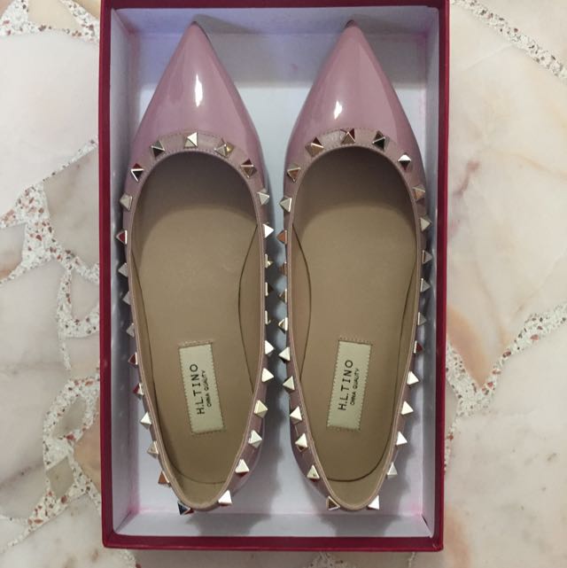 studded flats valentino inspired