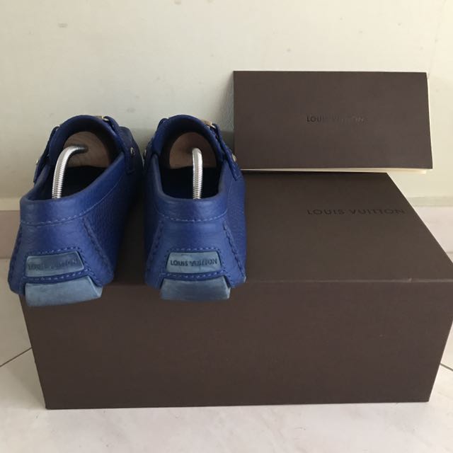 Men’s Louis Vuitton LV Made in Italy Blue Loafers Box & Receipt UK7 / US8