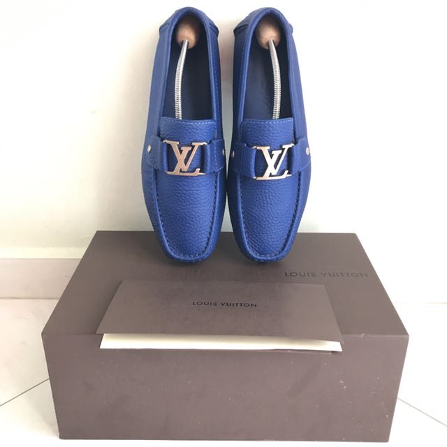 Men’s Louis Vuitton LV Made in Italy Blue Loafers Box & Receipt UK7 / US8