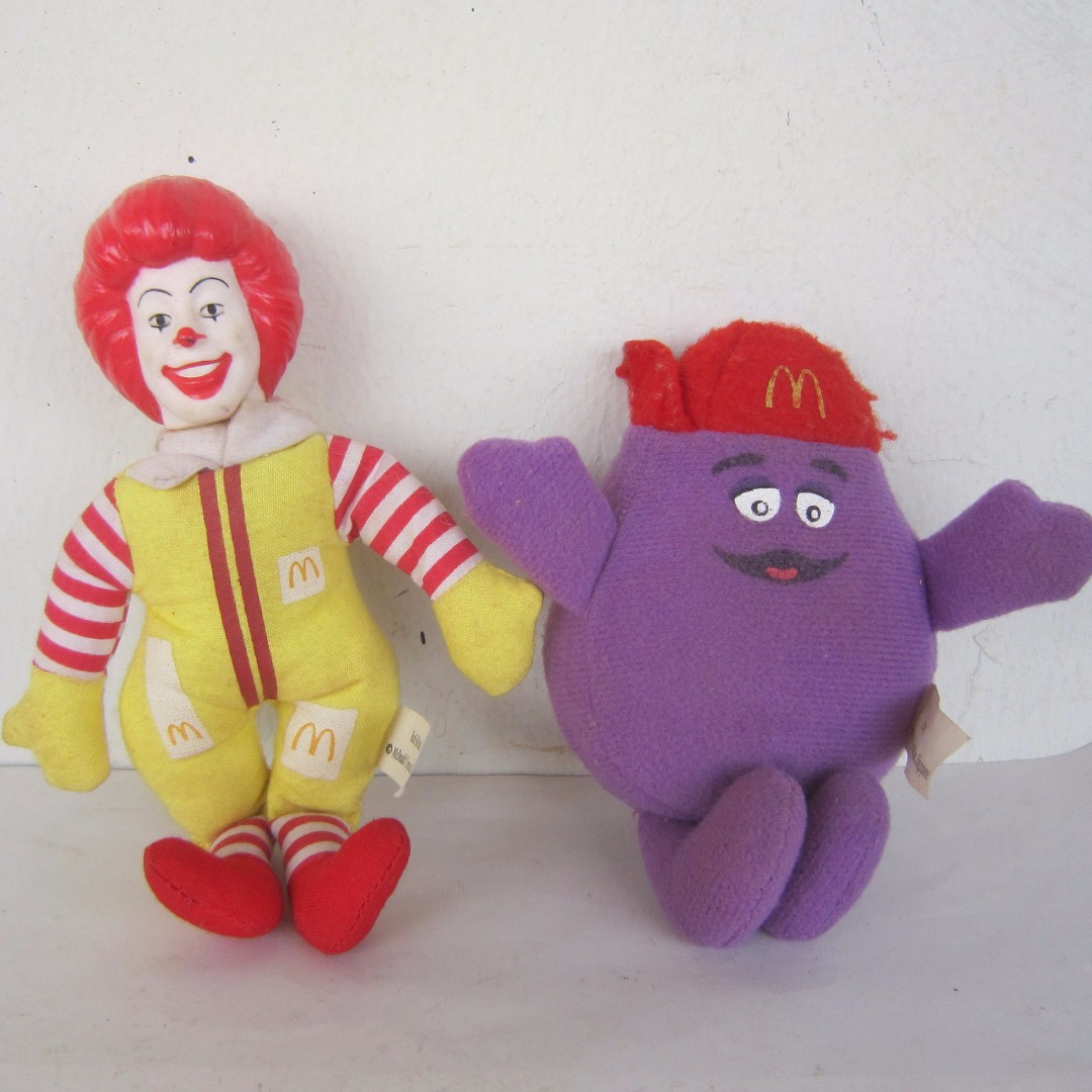 Old Toys, Rare Collectibles, A set of 2 McDonald's Characters Plush