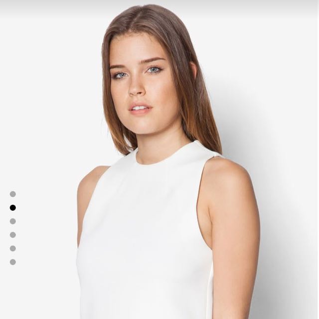 Zalora Structured Top White Size S Women S Fashion Clothes