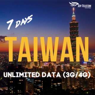 7 Day Taiwan Unlimited Data Prepaid Card