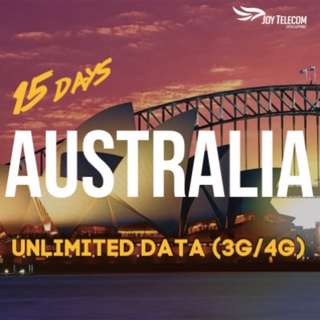 15 Days Australia Unlimited Data Prepaid Card