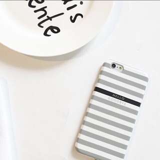 Hello Goodbye Themed Minimalist Grey stripe iPhone cover