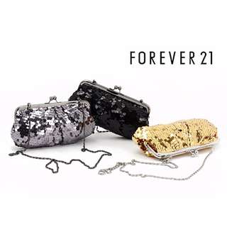 Auth. Auth. FOREVER 21 Sparkly Sequins Evening Clutch/ Shoulder bag