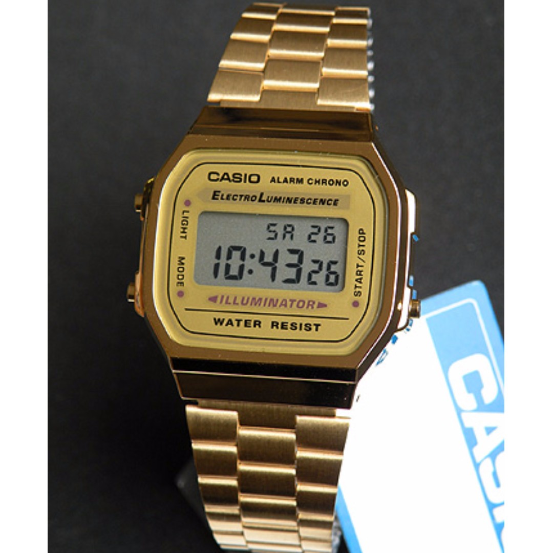 mens gold stainless steel watch