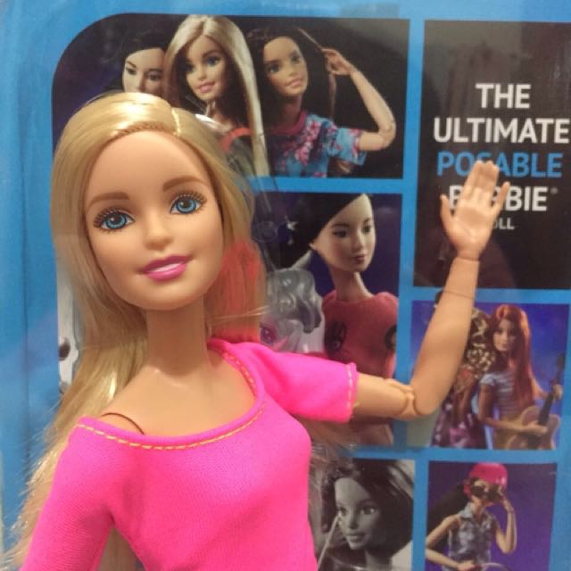barbie made to move doll pink top