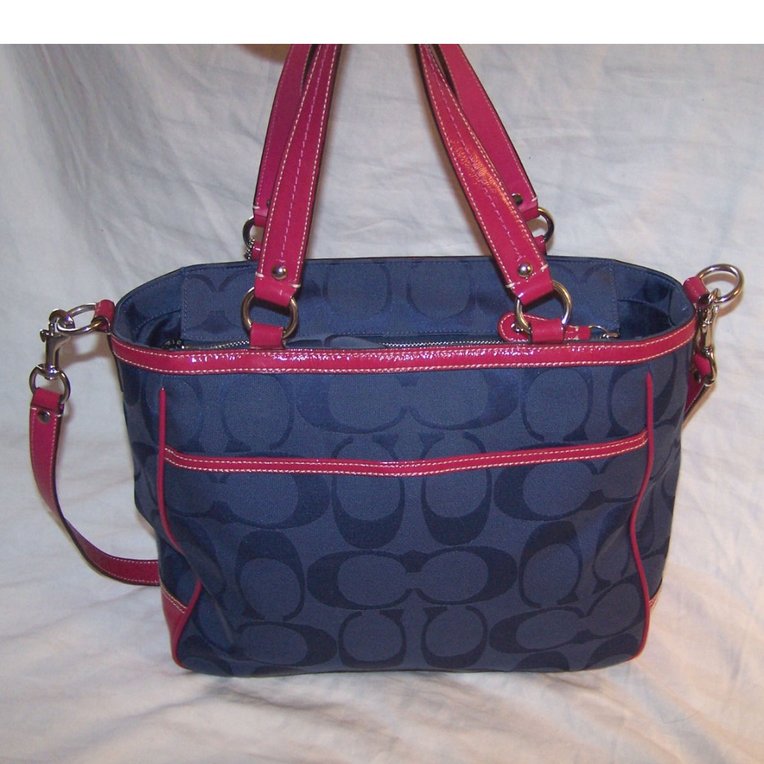 Coach Laura Blueberry Raspberry Tote Bag Shopper F14941