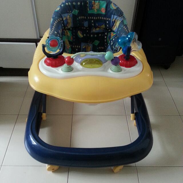 Baby walker with sales stopper
