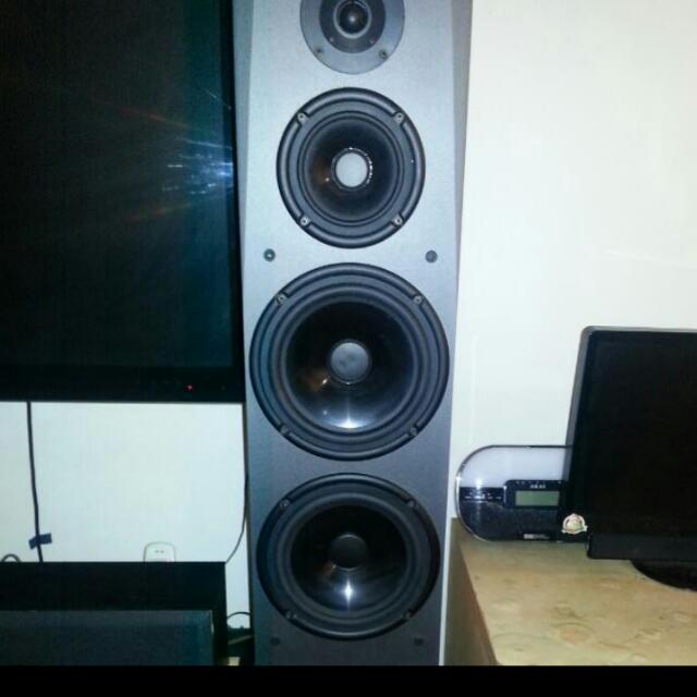 Home Theatre, JVC Amplifier + L.A. Loud Speaker + DENNON SPEAKER,, TV