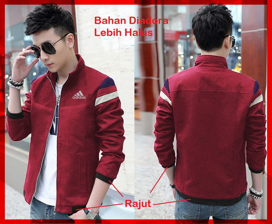 Jaket Adidas Dm Cl Jaket Pria Diadora Marun Olshop Fashion