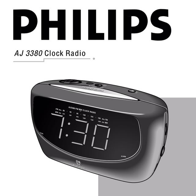 Philips Magnavox XP AJ3380 AM/FM Dual Alarm ClockRadio, Audio, Portable