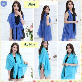 Korean Fashion Women Multipurpose Chiffon Scarf Coat