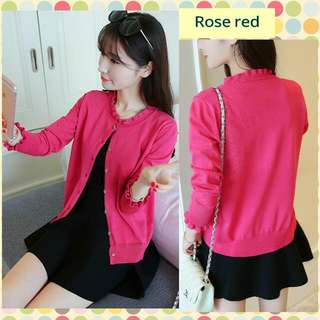 Korean Fashion Women Long Sleeve Knitted Sweater Coat