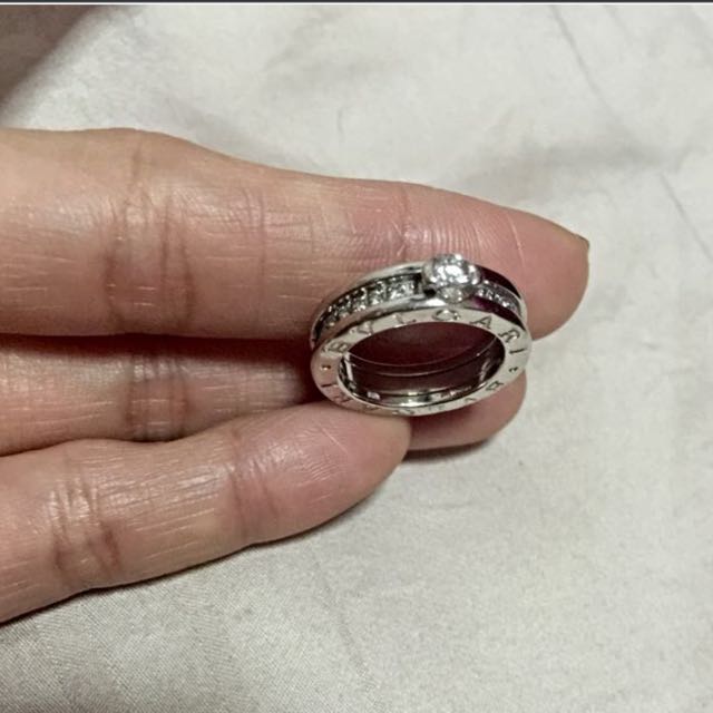 Bvlgari B zero1 Solitaire Ring With Pave Diamonds