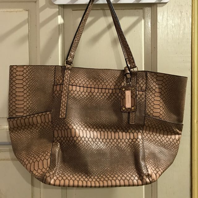 Mango croc discount tote bag