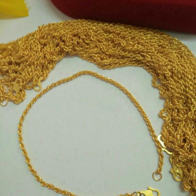 Rantai Tangan Pintal Bajet Emas 916 Luxury Accessories On Carousell