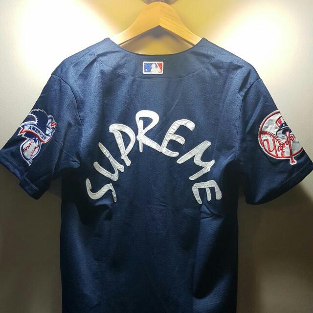 Supreme X Yankees Baseball Jersey ( Replica ), Men's Fashion, Tops
