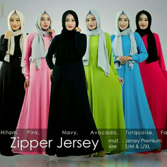 Gamis Jersey Polos Navy