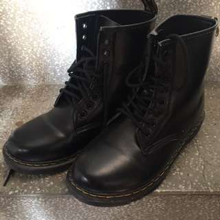 黑色8孔馬丁鞋 馬丁靴 非dr. Martens 23.5/37/uk4