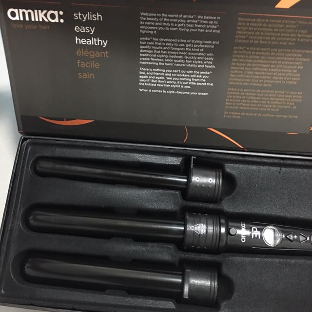 amika triple barrel pro curler set Beauty Personal Care Hair
