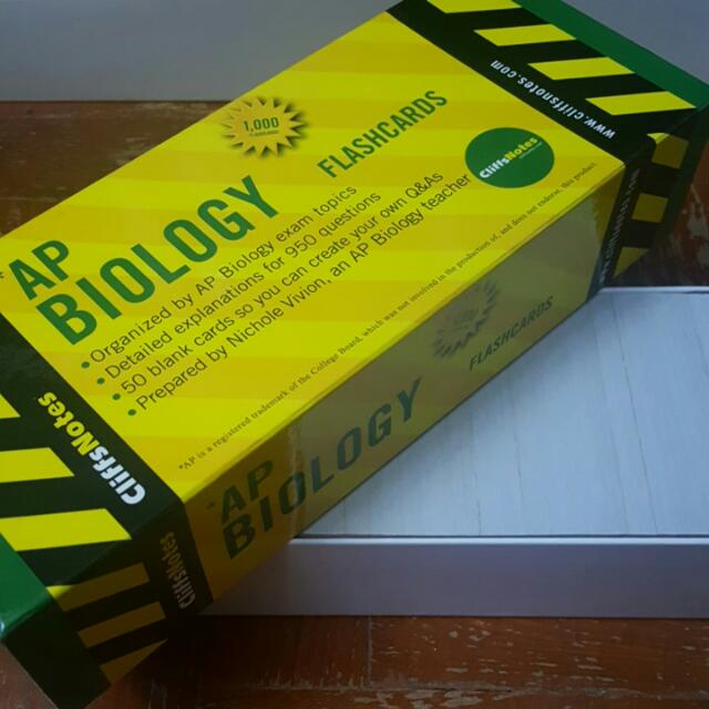 AP Biology Flashcards (Cliffnotes), Hobbies & Toys, Books & Magazines