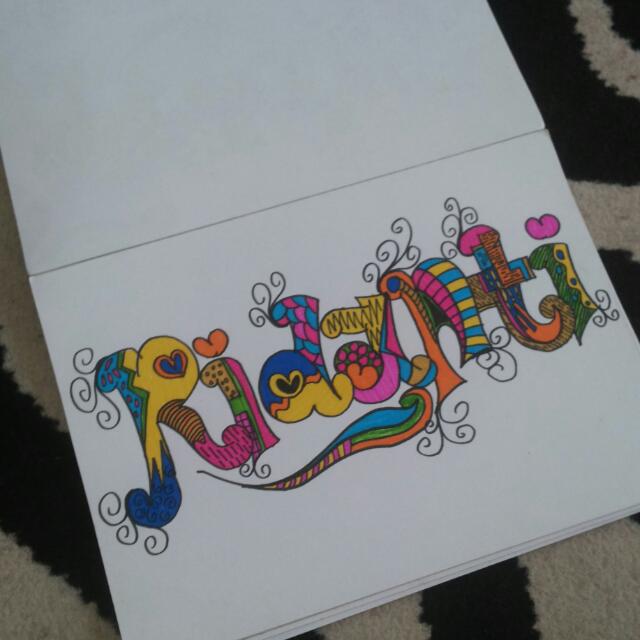 Custom Name Art Desain Kerajinan Tangan Karya Seni Di Carousell