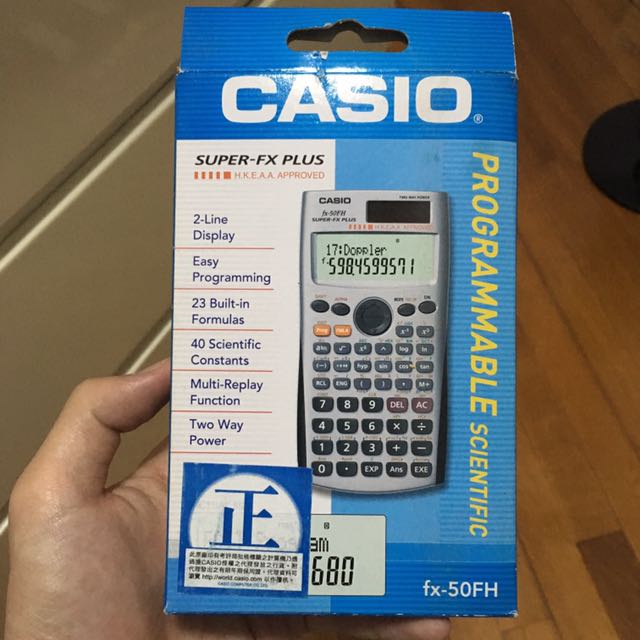 DSE用計算機 HKEAA Approved Calculator fx50FH, 音響器材, 音樂播放裝置 MP3及CD Player