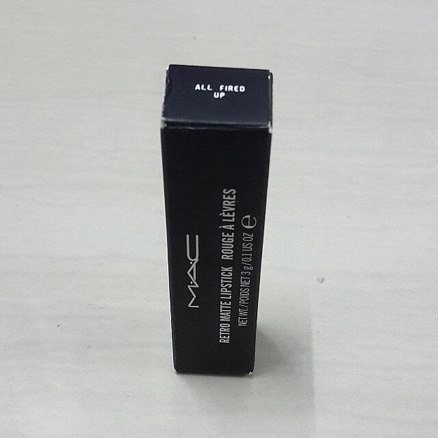 mac retro matte lipstick all fired up