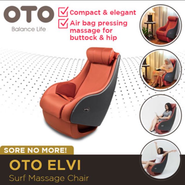 Oto Elvi Surf Massage Chair Compact Elegant Design Kneading Function With L Track New Furniture Sofas On Carousell