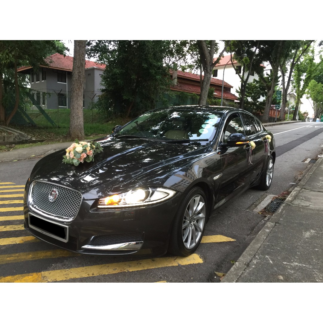 Wedding Car With Decor Provided Jaguar Cars Vehicle Rentals On