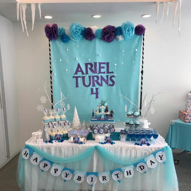 Customized Dessert Table Frozen Elza Design Babies Kids On
