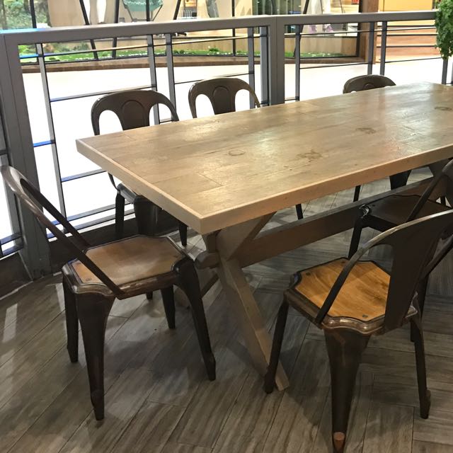 rustic dining table for 6