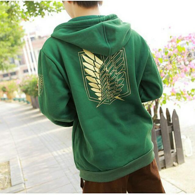 Attack on titan green hoodie hotsell