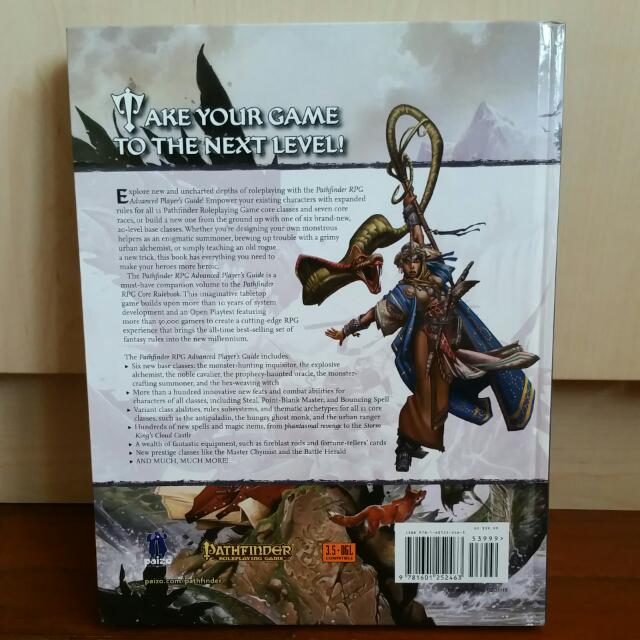 Pathfinder Role Playing Game Advanced Player S Guide Paizo Tabletop Rpg Books Stationery Fiction On Carousell