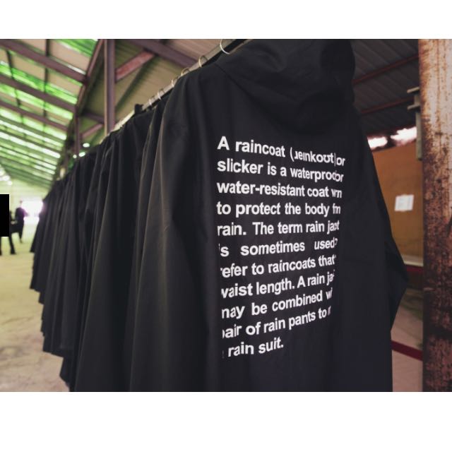 Vetements Definition Raincoat, Men's Fashion, Tops & Sets, Hoodies on