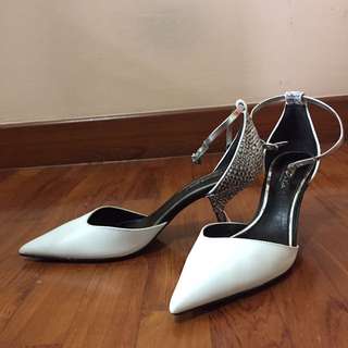 Charles And Keith White Heels