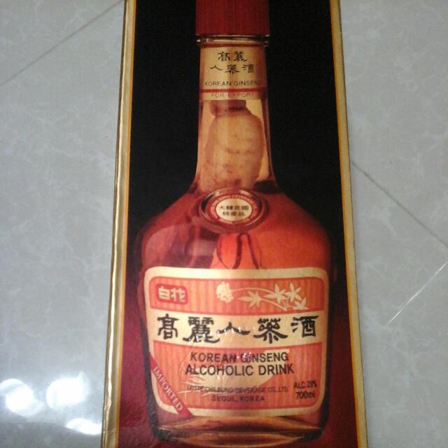 白花高麗人蔘酒700ml $80, 嘢食& 嘢飲, 飲料- Carousell