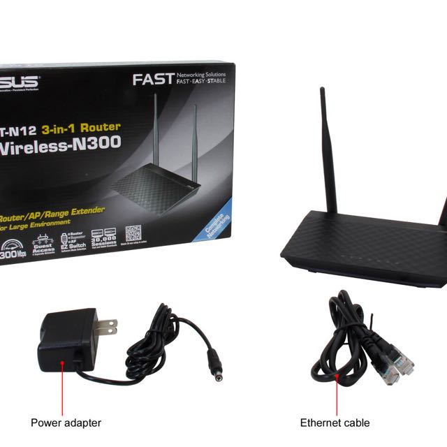 Asus Rt N12 D1 Wireless N300 3 In 1 Router Ap Range Extender Ieee 802 3 3u Ieee 802 11b G N Electronics Computer Parts Accessories On Carousell